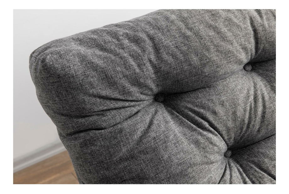 Sofa na razvlačenje Sakotta (svijetlosiva + drvo)