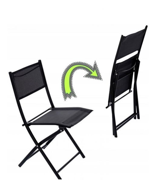 Set za balkon Balcony (za 2 osobe) (tamnosiva + crna)