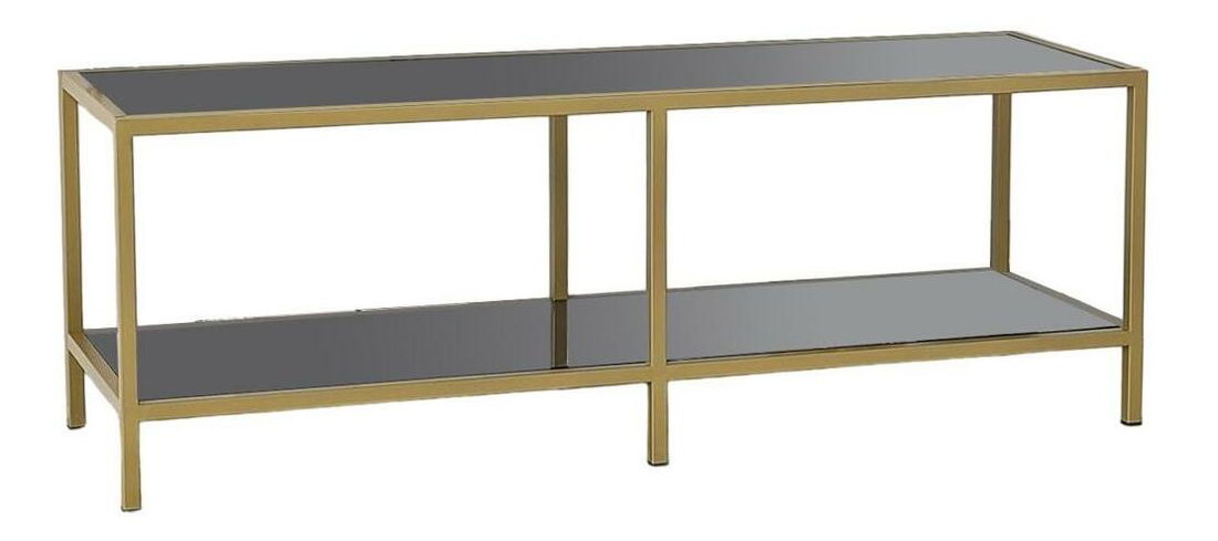 TV asztal Sibade 2 (sötétszürke + arany)
