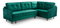 Rohová sedačka Aliran (zelená) (P)