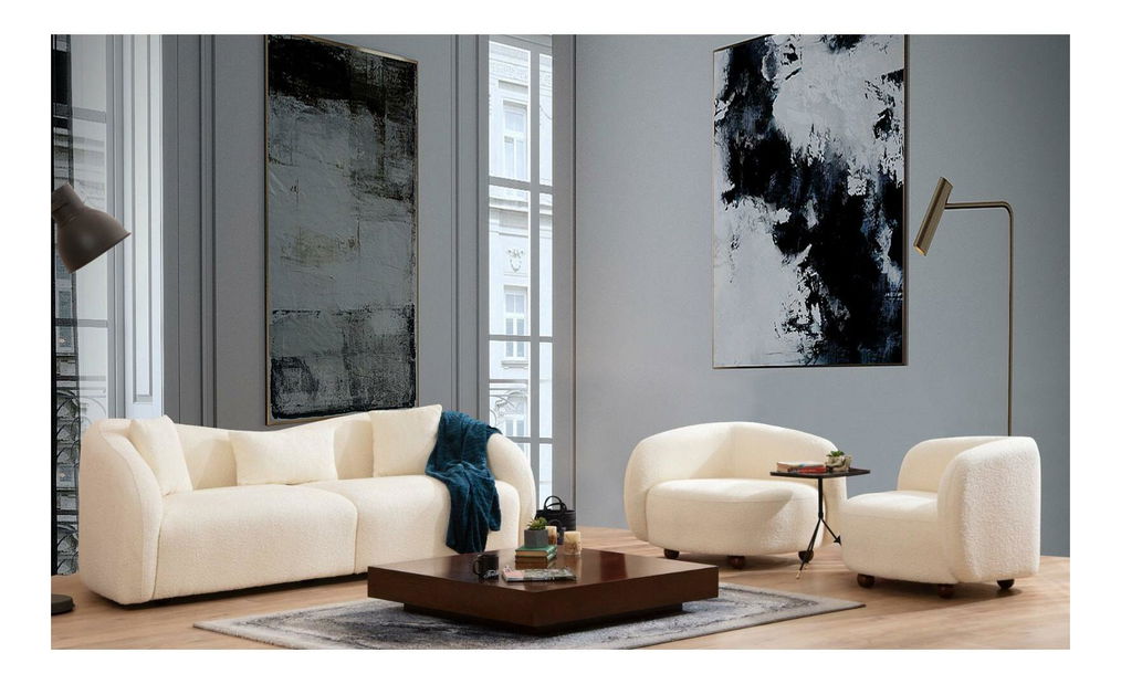 Pohovka trojsedačka Venedikt (krémová)