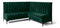 Rohová lavica Romero 140x200 (tmavozelená) (P)