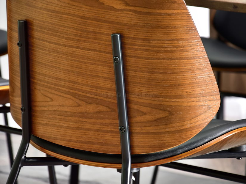 Stolička Jordan (orech tmavý + čierna)