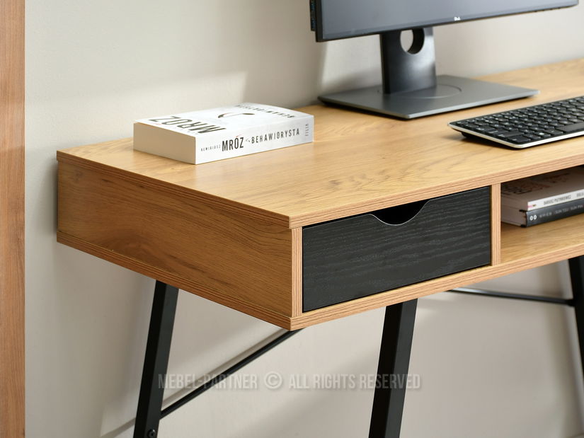 PC stolić Gavon (crni hrast + crna)