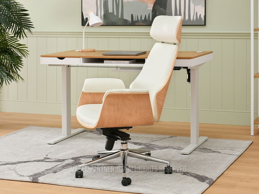 Fotoliu Lionel (crem + crom)