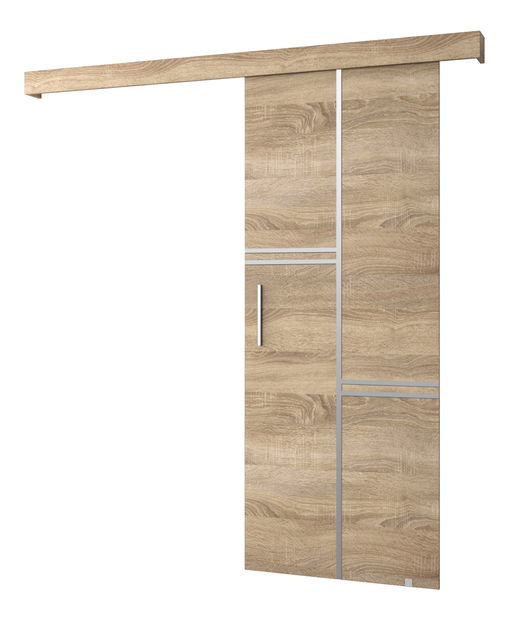 Uși culisante 90 cm Sharlene VIII (stejar sonoma + stejar sonoma + argintiu)