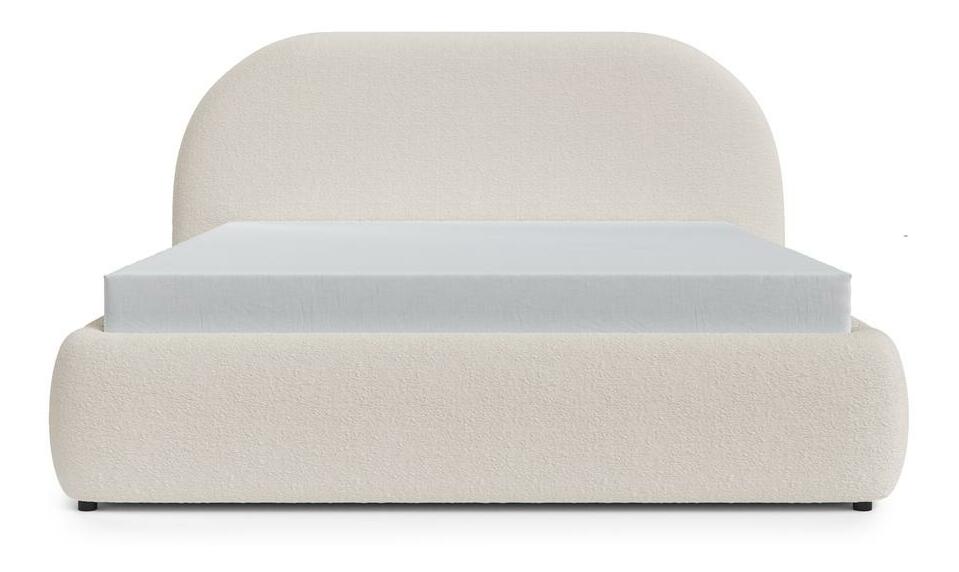 Franciaágy 140 cm Olivo P (ágyráccsal) (tárolóhellyel) (bézs + fekete) 