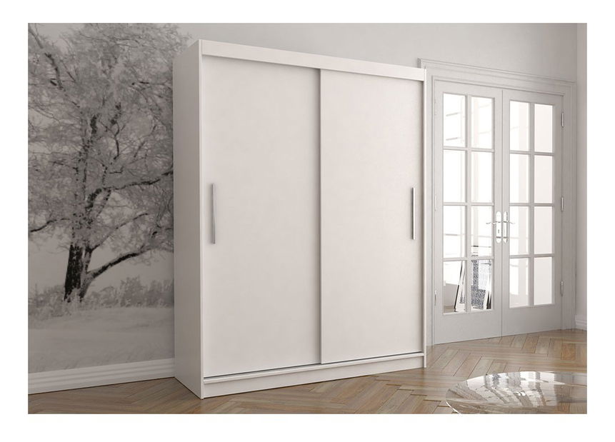 Šatníková skriňa Viola 04 (biela + biela)
