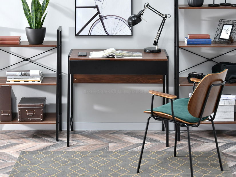 PC stolík Norway (orech tmavý + čierna)