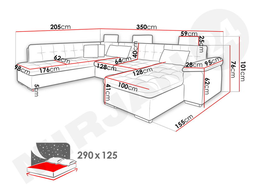 Rohová sedacia súprava Vegas Bis (tmavozelená + čierna) (P) *bazár