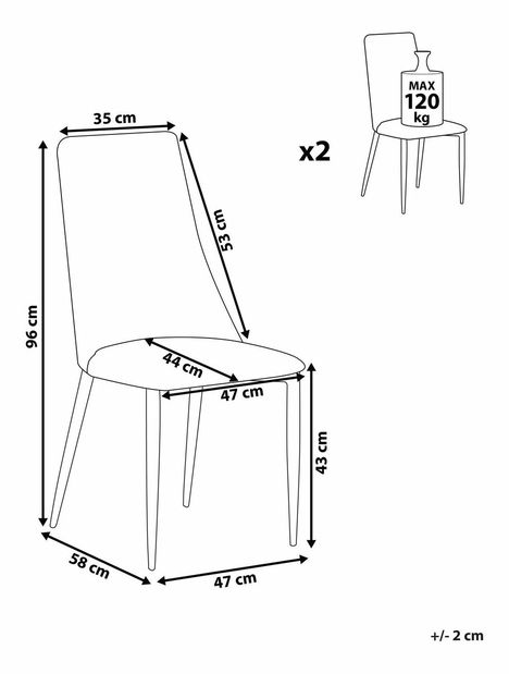 Set blagovaonskih stolica 2 kom. Clenot (smaragdna)