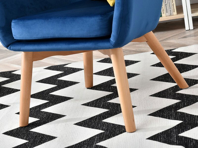 Kreslo Leto (námorícka modrá + buk)