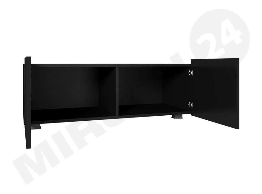 Mobilier living Badiani XVI (negru + negru lucios + Alb lucios)