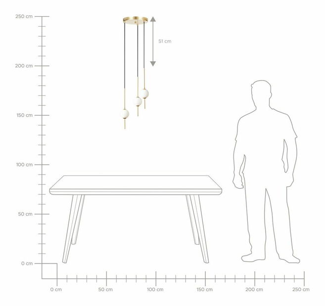 Függesztett lámpa Sly (arany) 