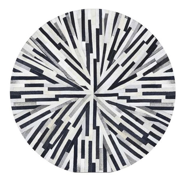 Covor din piele 200x200 cm Kazuko TYP 08 (piele de vită + motiv patchwork)