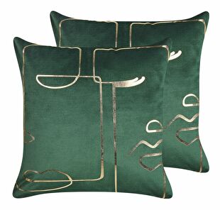 Set 2 buc perne decorative 45 x 45 cm Philo (verde)