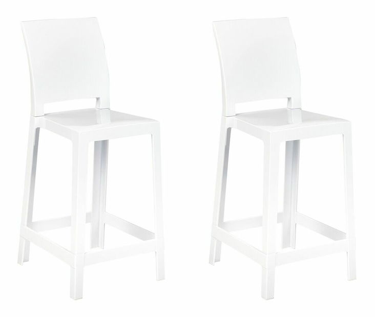 Set 2ks barových stoličiek Worpenza (biela) 