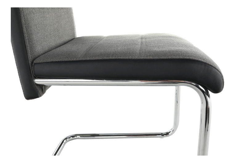 Scaun de sufragerie Ive (Gri închis + Negru)