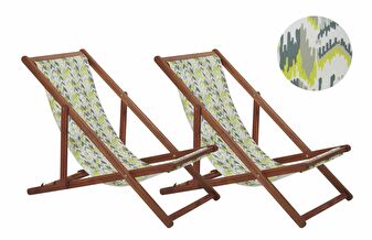 Set vrtnih ležaljki (2 kom.) Anizo (žuta)