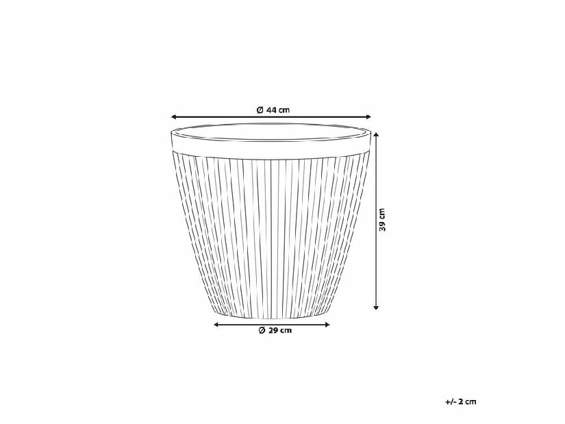 Ghiveci PREVELLY 39x44x44 cm (sticlă laminat) (gri)