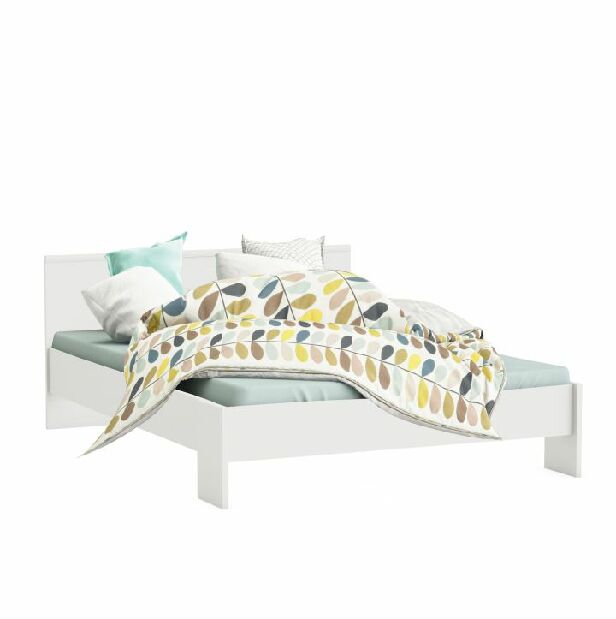 Manželská posteľ 140 cm Ambian (biela)