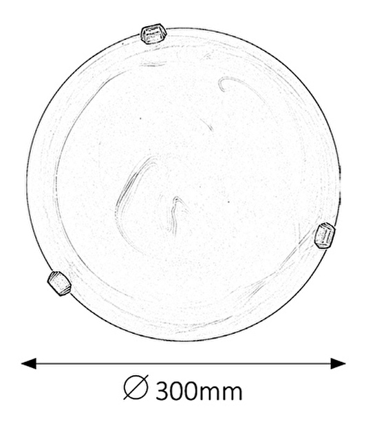 Stropné svietidlo Alabastro 3203 (ryžové kamenné sklo + bronzové úchytky)