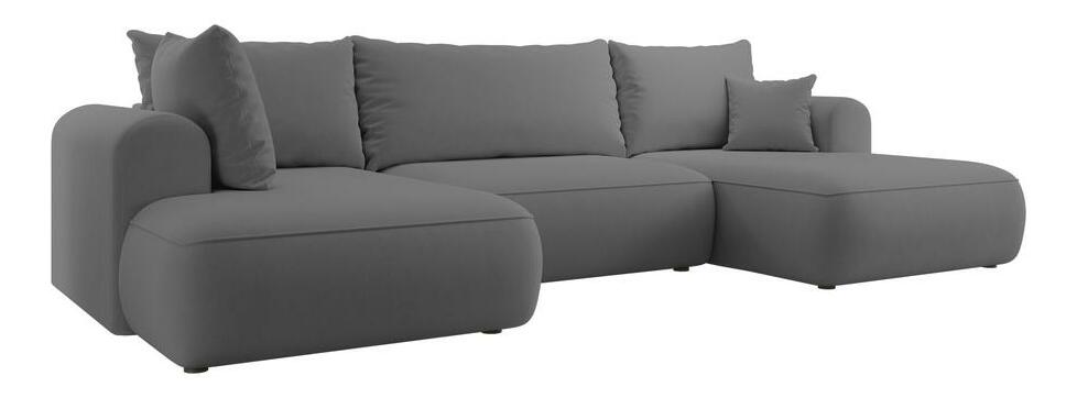 U alakú sarokkanapé Olivo U (B) (világos szürkés fekete + fekete)