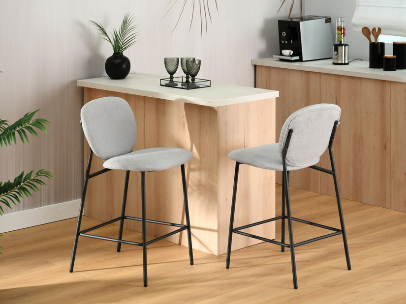 Barová stolička Aurelese (sivá + čierna)