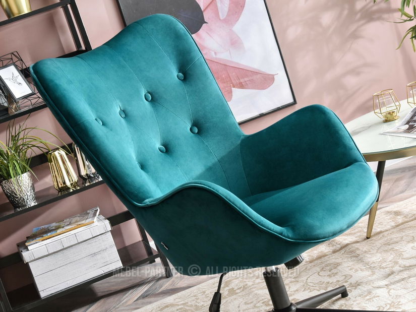 Kreslo Truni (tyrkysová + čierna)