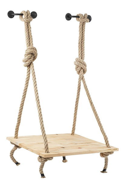 Polica Nusoma 2 (crna + drvo)