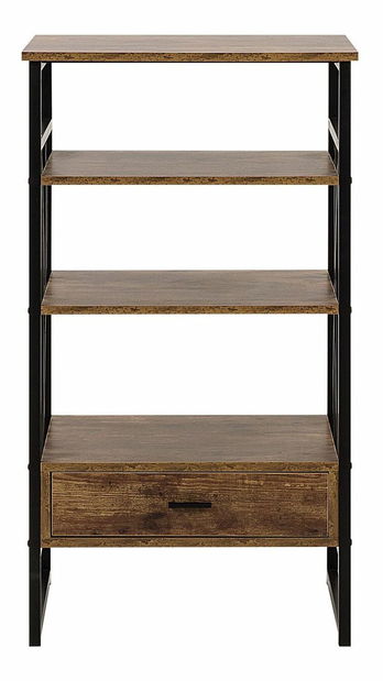 Regál Kuna 4P (tmavohnedá)