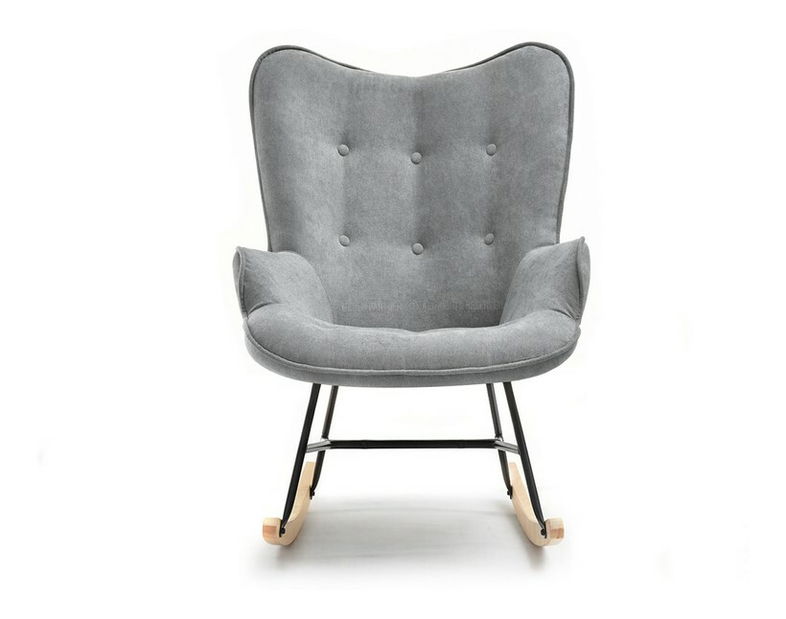 Fotoliu Sibyla (gri + fag alb)