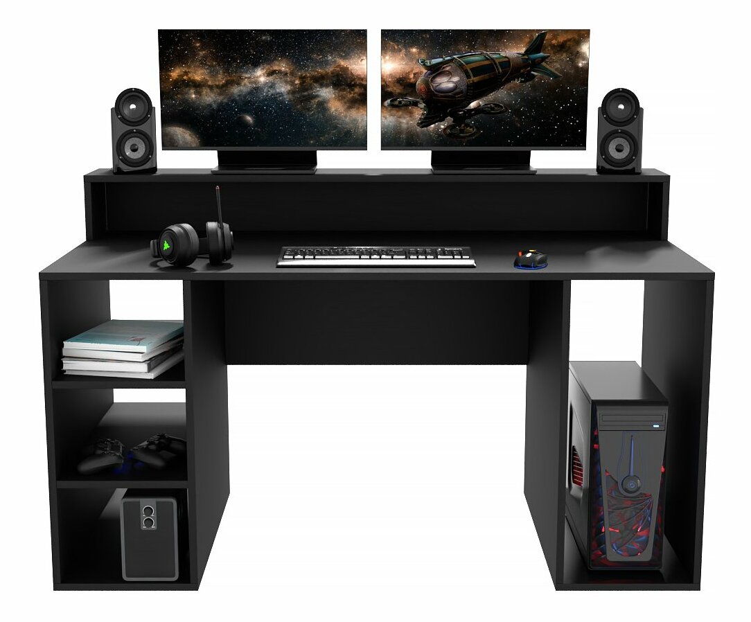 Gamer PC asztal Endechor (fekete)