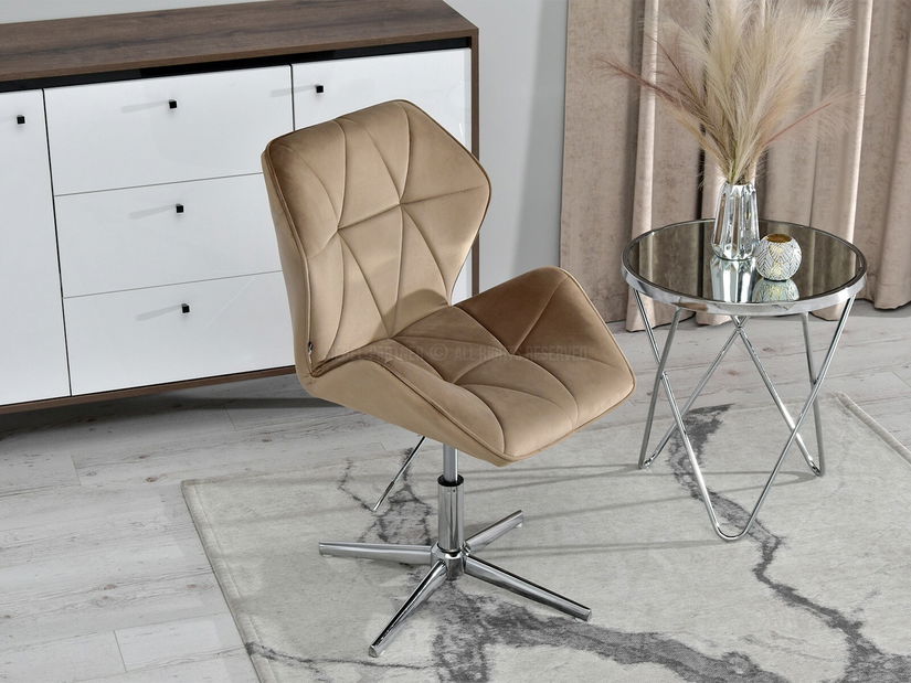 Fotelja Velma S (bež + krom)