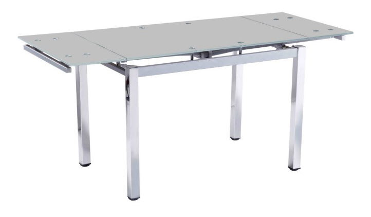 Jedálenský stôl Ditmar (pre 4 až 6 osôb) (strieborná + chróm)