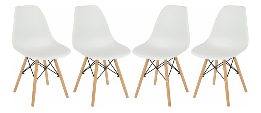 Set 4 ks. jedálenských stoličiek Cisi 3 (biela) *výpredaj