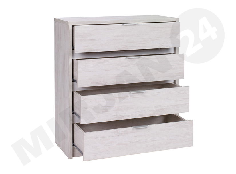 Komoda Vordeko VD3 (hrast monastery + crni sjaj)