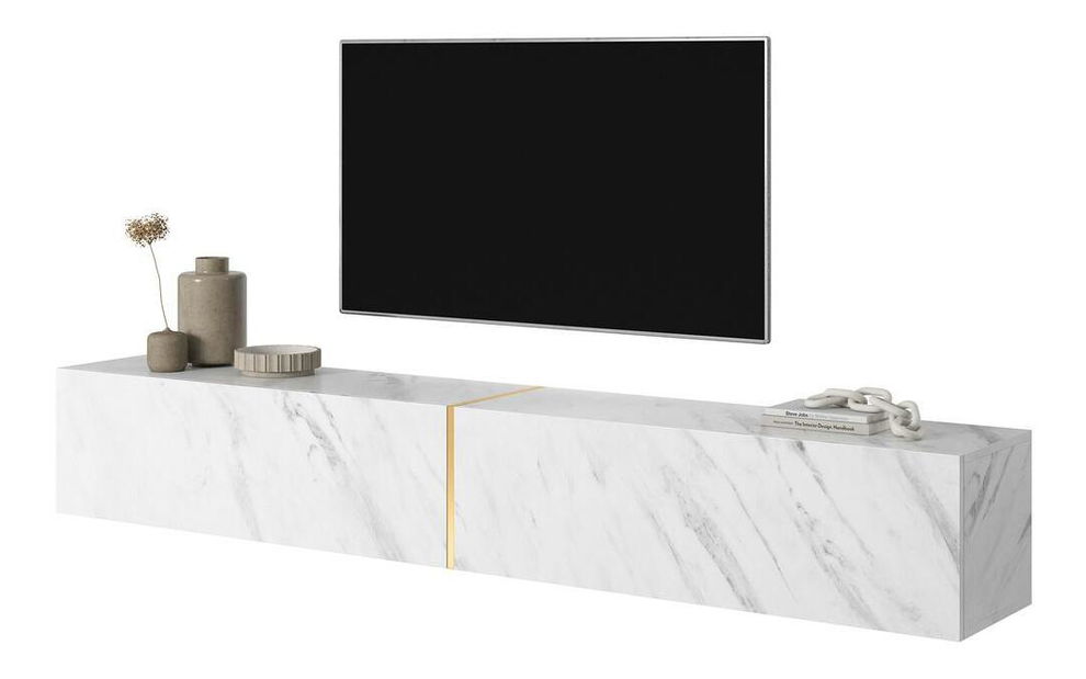 Masă TV Bakira 200 (marmiură alb)
