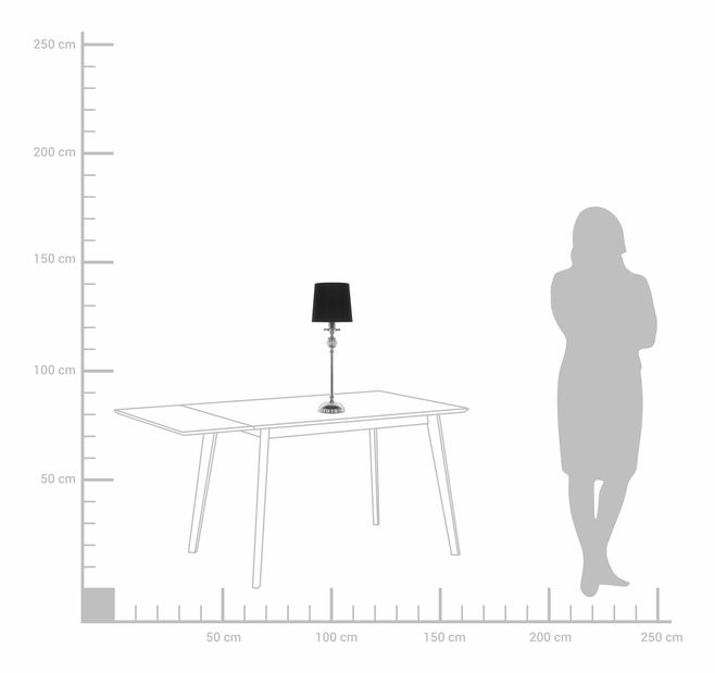 Lampă de masă Koral (negru)