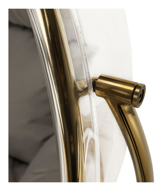 Függesztett hintafotel Belgica 2 (transzparens + arany + szürke) 