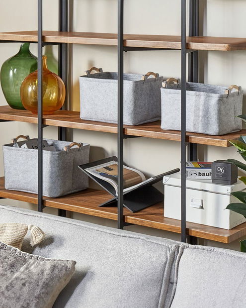 Set 3 ks košíkov Bienvenidi (sivá)