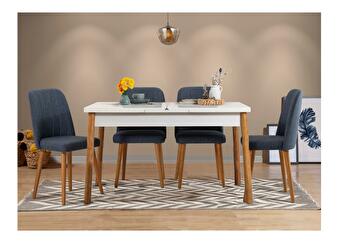 Set mobilier sufragerie Dobuse 3 (Albastru marin + pin atlantic) (pentru 4 persoane)