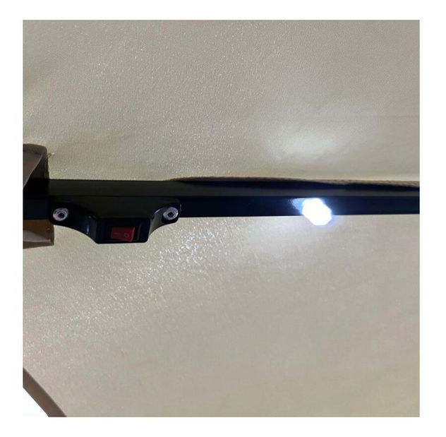 Vrtni suncobran Muller (bež) (s rasvjetom)