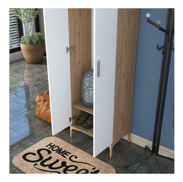 Ruhásszekrény Daboko 1 (dió + fehér) 