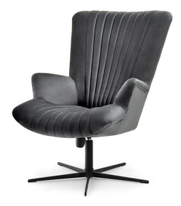 Relaxačné kreslo Elesenta (grafit + čierna)