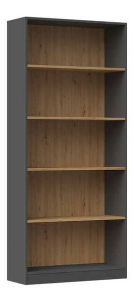 Regál Refarencios 4 (antracit + dub artisan)