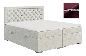 Jednostruki krevet Boxspring 90 cm Bohem (ljubičasta) (s madracem i prostorom za odlaganje) *outlet moguća oštećenja