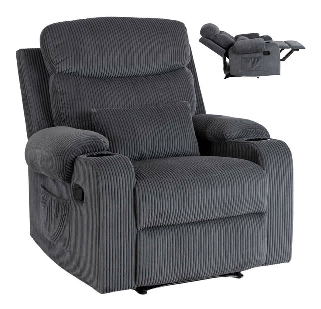 Fotoliu reglabil Trigesimo (gri) 