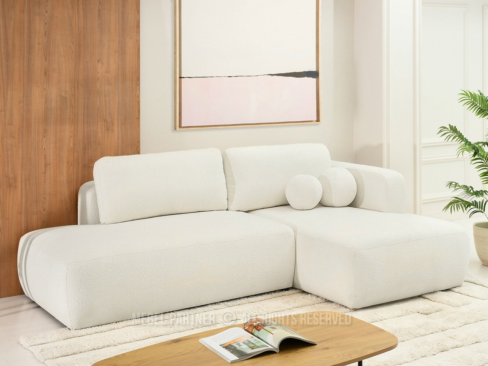 Kutna garnitura Masivos (krem + crna)