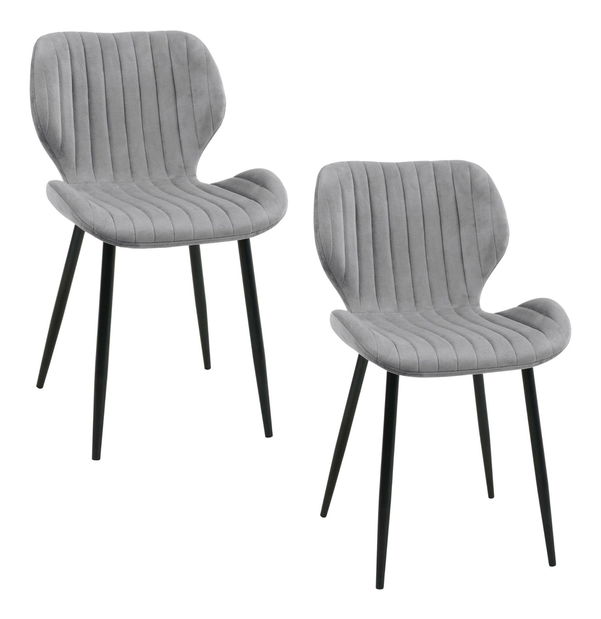 Jedálenská stolička Saira (sivá) (2ks)